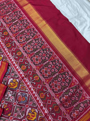 Maroon & maroonish white Narikunj Patola