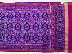Purple magenta flower Single Ikat Patola