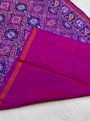 Magenta Purple Fulzar Single ikat Patola