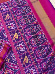 Magenta Purple Fulzar Single ikat Patola