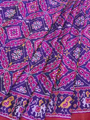 Magenta Purple Fulzar Single ikat Patola