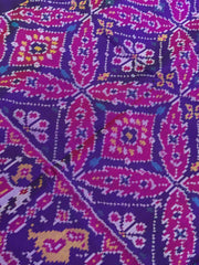 Magenta Purple Fulzar Single ikat Patola