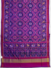 Magenta Purple Fulzar Single ikat Patola