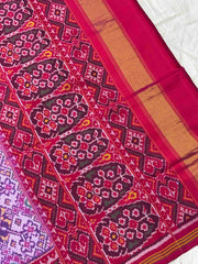 Pink & pastel purple navratan Patola Saree