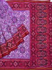 Pink & pastel purple navratan Patola Saree