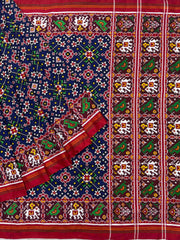 Maroon & Blue Navratan Patan Patola