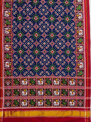 Maroon & Blue Navratan Patan Patola