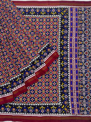 Maroon Buttonful design Patan Patola