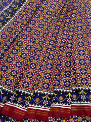 Maroon Buttonful design Patan Patola