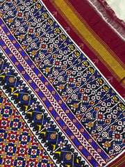 Maroon Buttonful design Patan Patola