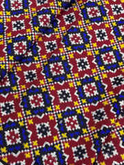 Maroon Buttonful design Patan Patola