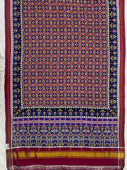 Maroon Buttonful design Patan Patola
