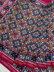 Pink with blueish pink Vhoragaji Patan Patola