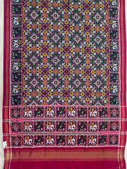 Pink with blueish pink Vhoragaji Patan Patola
