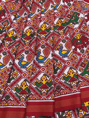 Red & white Narikunj Adtala Patan Patola