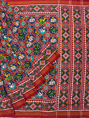 Red Blue Star figure Patan Patola