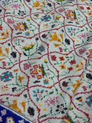 Maroon & offwhite floral patan Patola