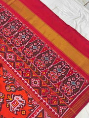 Maroon with Orange Figure design Patola