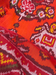 Maroon with Orange Figure design Patola