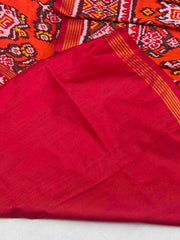 Maroon with Orange Figure design Patola