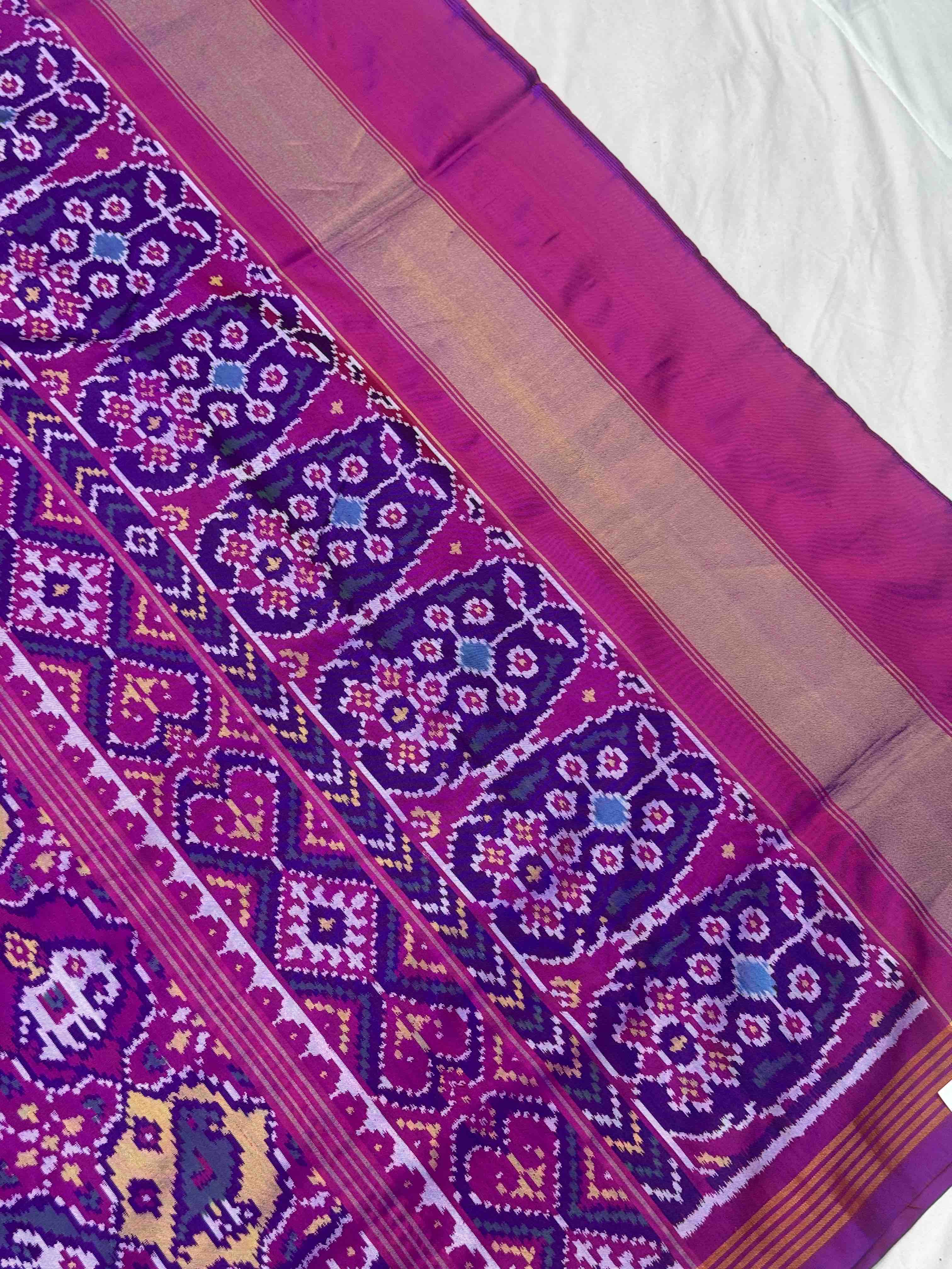 Purple with multi figures Patola saree