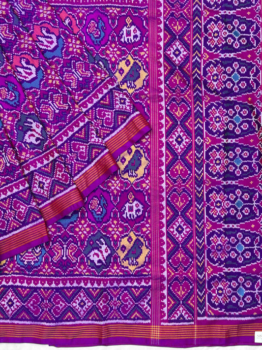 Purple with multi figures Patola saree