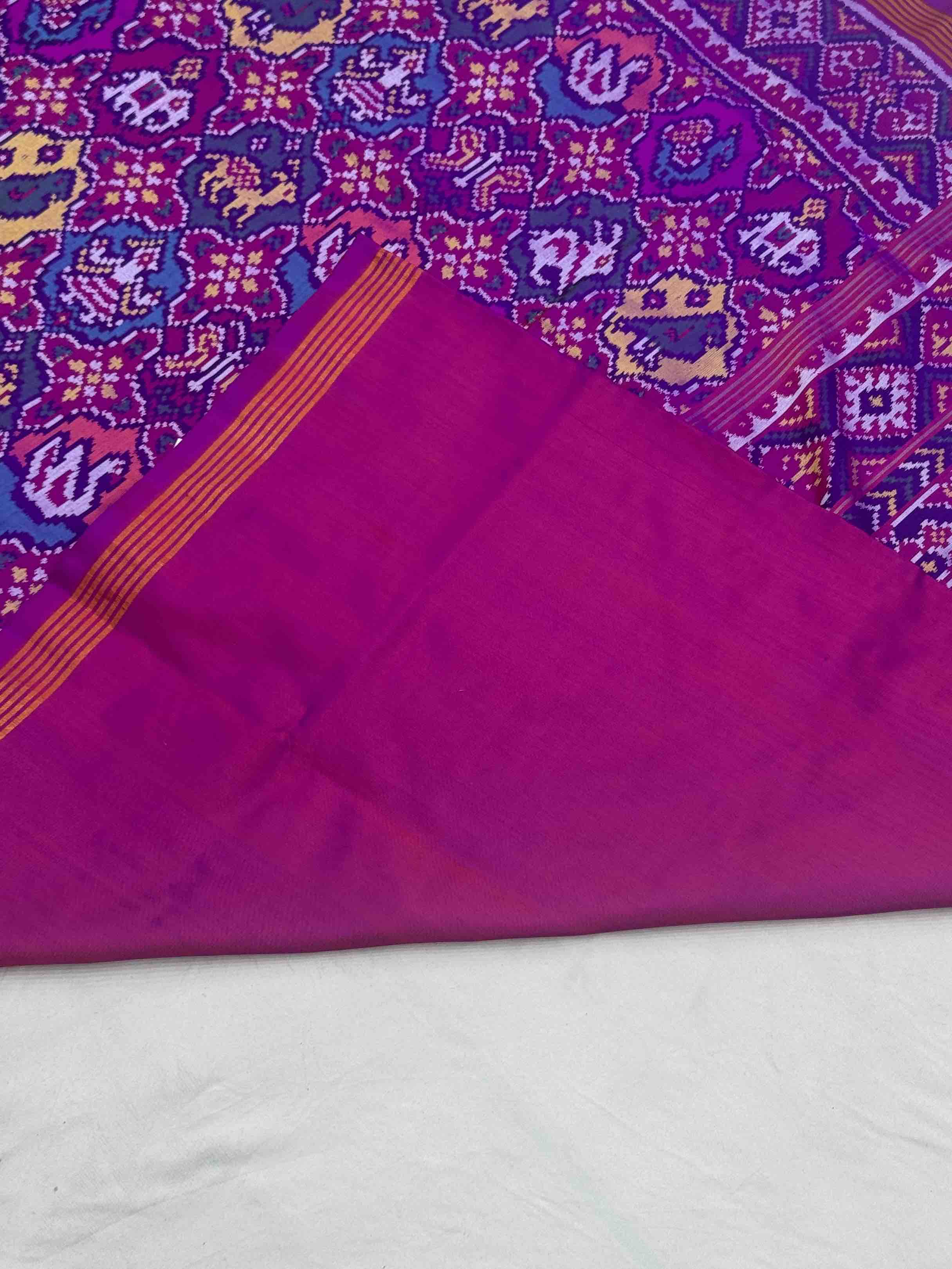 Purple with multi figures Patola saree