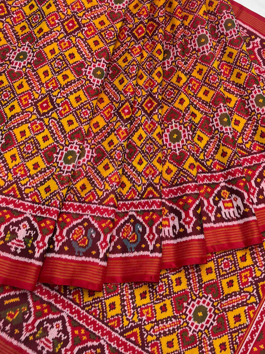 Maroon & Muserd Manekchawk Single Ikat Patola