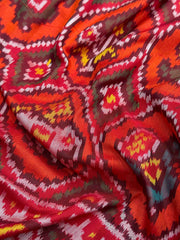 Red & Orange motif design Patola Saree