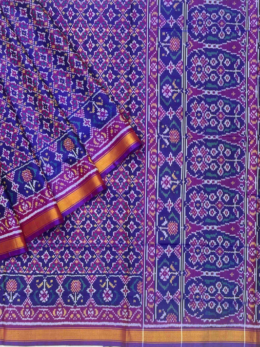 Purple buttonful design Rajkot Patola