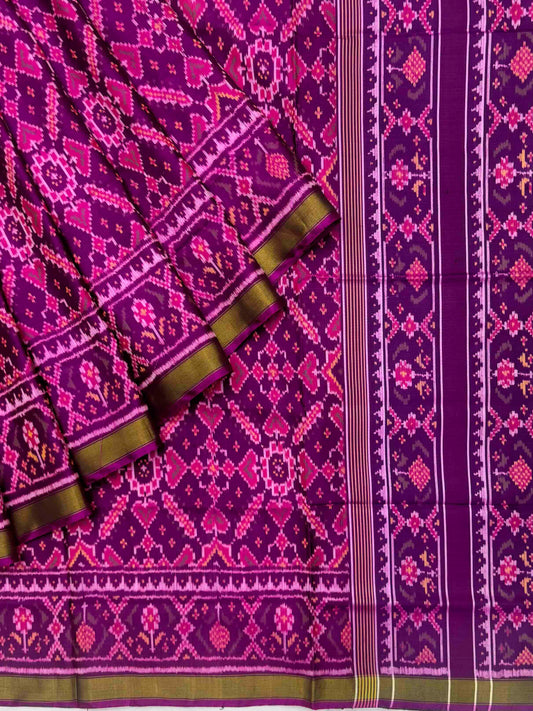 Magenta pink manekchawk Rajkot Patola