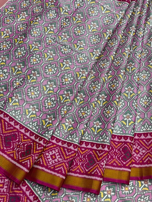 Pink & Baby pink dadambhat Rajkot Patola