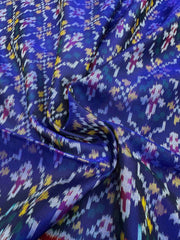 Maroon & Blue Buttonful Rajkot Patola