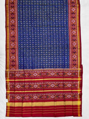 Maroon & Blue Buttonful Rajkot Patola