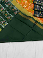 Green & Rust Narikunj Patola Saree