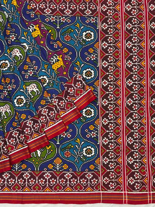Red with multi motifs multi colour Patan Patola