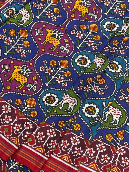 Red with multi motifs multi colour Patan Patola