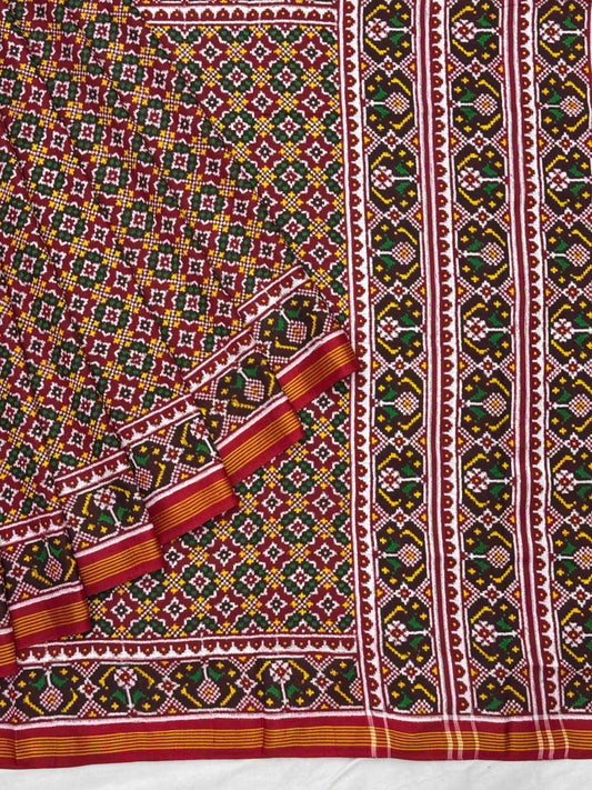 Maroon Buttonful Patan Patola