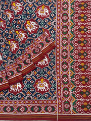 Red & Blue ambadi Hathi Patan patola