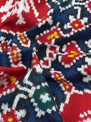 Red & Blue ambadi Hathi Patan patola