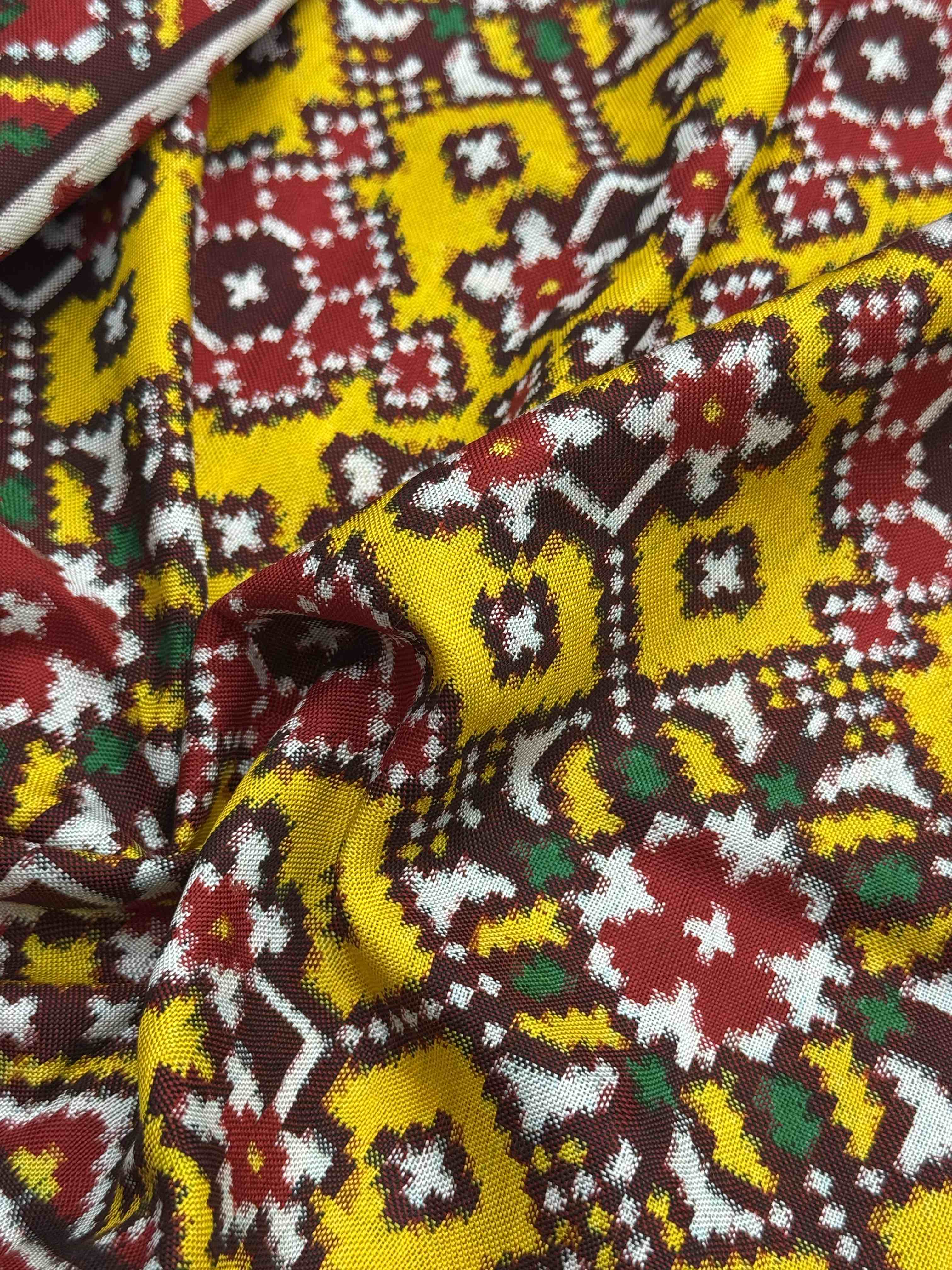 Red & yellow navratan Patan Patola