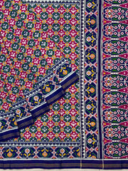 Purple with pink buttonful design patan patola