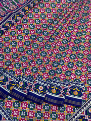 Purple with pink buttonful design patan patola