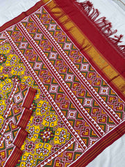 Red & yellow navratan Patan Patola Saree