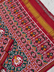 Red & Green Manekchok Hathi Patan Patola