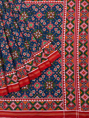 Red & Blue navratan Patan Patola Saree