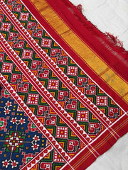 Red & Blue navratan Patan Patola Saree