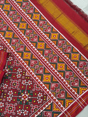 Maroon Navaratan Patan Patola Saree