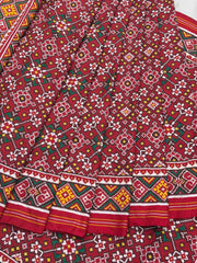 Maroon Navaratan Patan Patola Saree