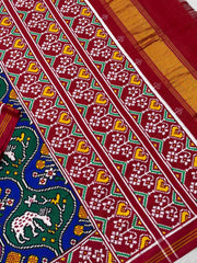 Maroon and multi multicolour Figures Patan Patola Saree